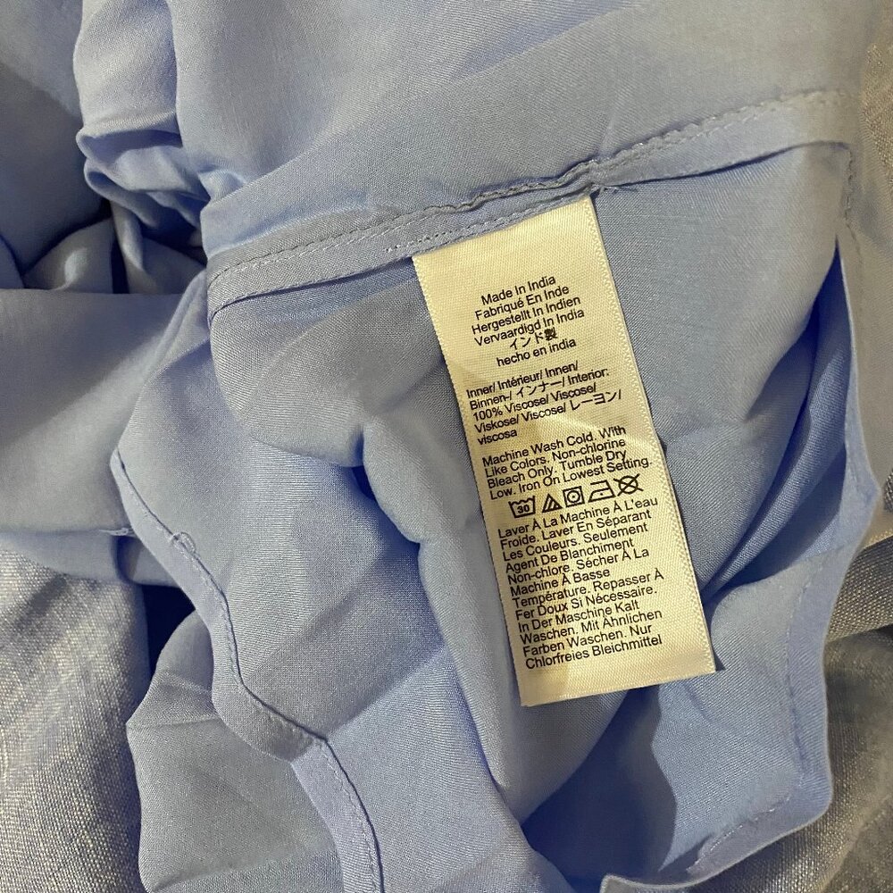 J. Crew Light Blue Linen Maxi Shirt Dress - Picture 15 of 15